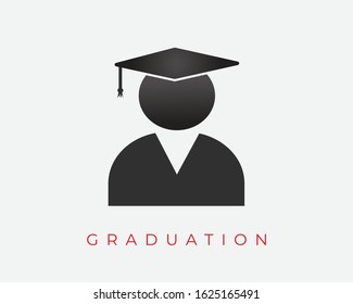 Simple Graduation Logo Template Design Elements