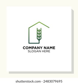 Simple Grain wheat logo concept, Agriculture wheat Logo Template vector icon