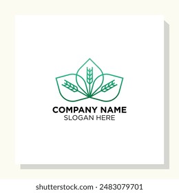 Simple Grain wheat logo concept, Agriculture wheat Logo Template vector icon