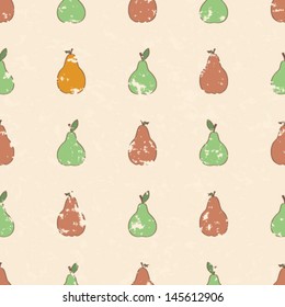 Simple grange pattern with colorful pears