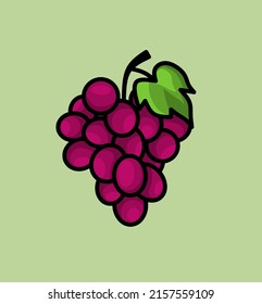A simple grape fruit vector can be used as a logo, sign, symbol and icon.