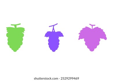 Simple grape illustration design set