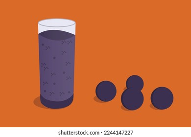 Simple Grape Juice Illustration Vector