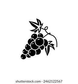Simple Grape logo. grapes icon vector.