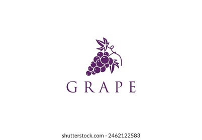 Simple Grape logo. grapes icon vector.