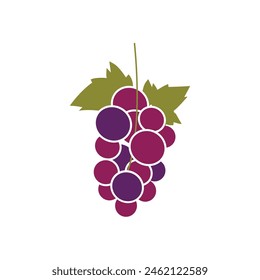 Simple Grape Logo. Trauben Symbol Vektorgrafik.