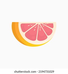 simple grapefruit slice illustration is suitable for packaging elements