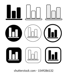 Simple Graph chart icon sign design