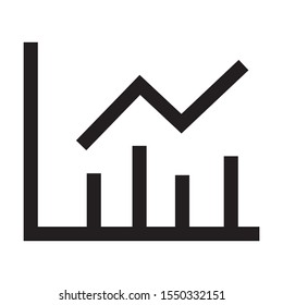 Simple Graph flat style icon vector
