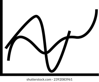 diseño de esquema de icono de gráfico simple