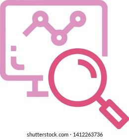 Simple graph icon in trendy flat style isolated on white background