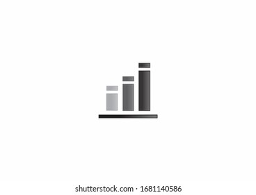 Simple graph symbol vector illustration. Perfect for business logo design