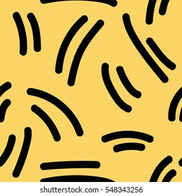Simple graphic arc on the yellow background