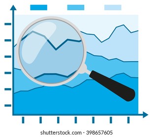 Simple Graphic Chart with a Magnifier