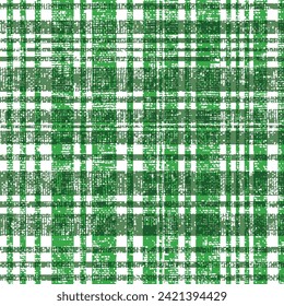 Simple graphic check texture.Textile geometrical check texture background pattern. simple Tropical green theme checks pattern with white background used for textiles.