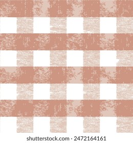 Simple graphic check texture.Textile geometrical check texture background pattern. simple red pabolo checks pattern with beige background.