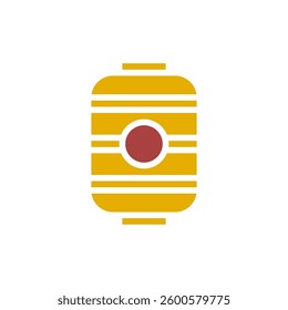 Simple Graphic Chinese Lantern Isolated Vector