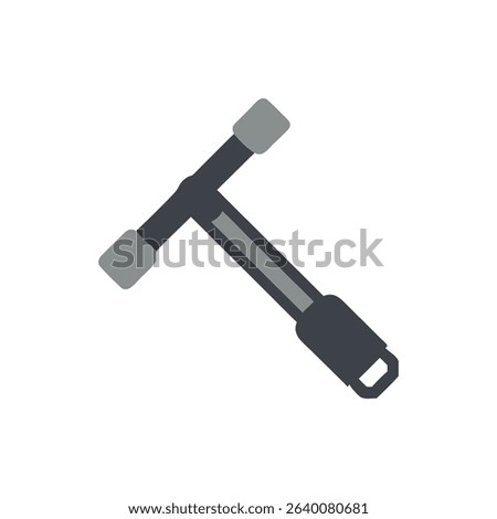 Simple graphic of a dark gray T-shaped tool