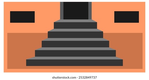 design gráfico simples para escadas de casa animadas