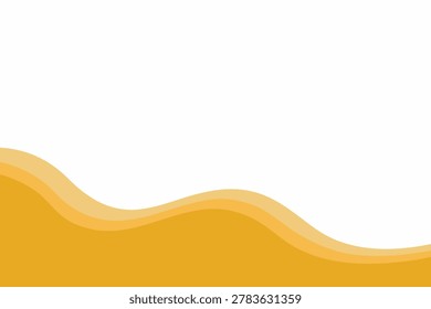 A simple graphic design element featuring yellow wavy lines on a white background, ideal for use in various creative projects and presentations