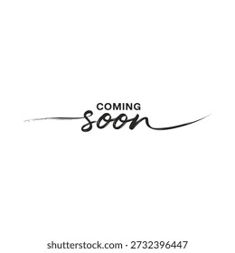 Diseño gráfico simple con la frase que viene pronto en escritura cursiva