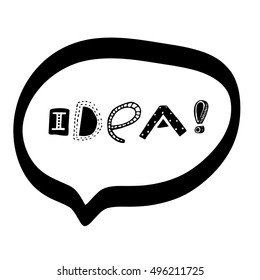 Simple Graphic Design for Good Idea Concept. Vector illustration.