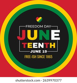 Simple Graphic Design for Juneteenth Freedom Day Celebration