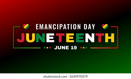 Simple Graphic Design for Juneteenth Freedom Day Celebration