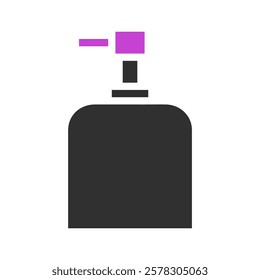 A Simple Graphic Design of a Soap Dispenser in Black