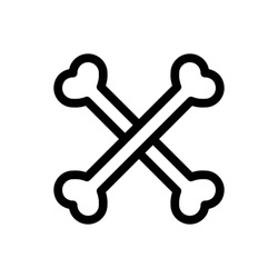 A simple graphic design of two bones crossed.  Perfect for warning or Halloween theme.