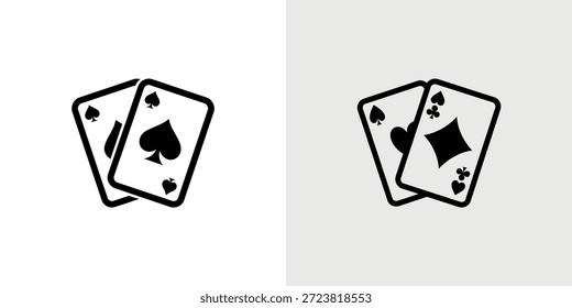Un gráfico simple muestra dos cartas negras superpuestas con el palo de espada.