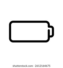 Simple graphic of a drained energy cell showing no remaining power capacity available