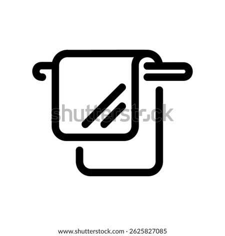 Simple Graphic of a Drying Cloth on a Wall Mounted Holder