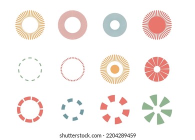 Simple Graphic Element Shape  Symbol Icon Silhouette Clipart Set Collection Decoration Design Part