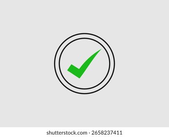 Un gráfico sencillo con una marca de verificación verde vibrante