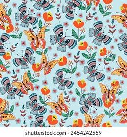 Simple Graphic Floral Pattern Background