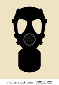 Simple graphic of gas mask