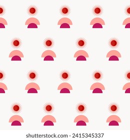 Simple Graphic Geometric Shapes Seamless Textile Fabric Pattern background Design Illustation Minimalist Graphic Wallpaper Wrapping Paper Print Template background Element Swatch Seamless Endless Art