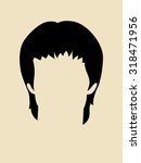 Simple graphic of a hairstyle for man