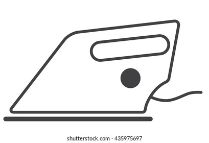 Simple graphic icon of the iron.  Vector Image.