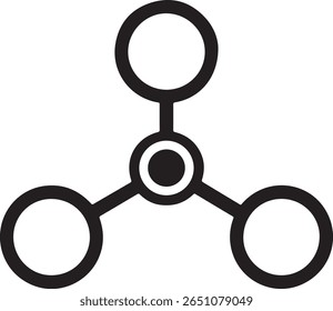 Einfache Grafik der miteinander verbundenen Kreise perfekt für Präsentationen.