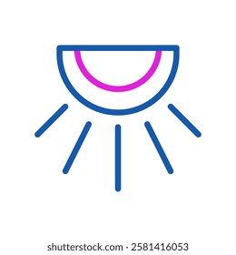 Simple Graphic of a Light Source With Line Rays