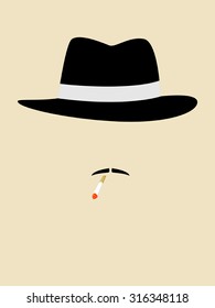 mafia hat vector