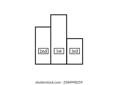 Simple graphic of a podium with 1st, 2nd, and 3rd place positions.