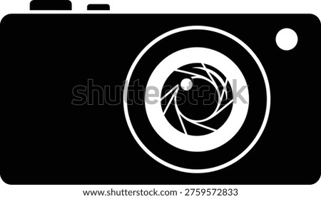 A simple graphic representation of a camera
