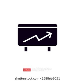 A simple graphic representation of a chart with an upward trend, symbolizing growth or progress in a business context.