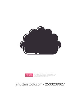 A simple graphic representation of a cloud-like shape, suitable for various design applications.