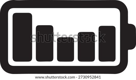 Simple graphic representation of data statistics and trend analysis in a graphical format effectively