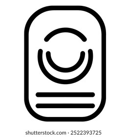 A simple graphic representation of a doorbell or notification button.