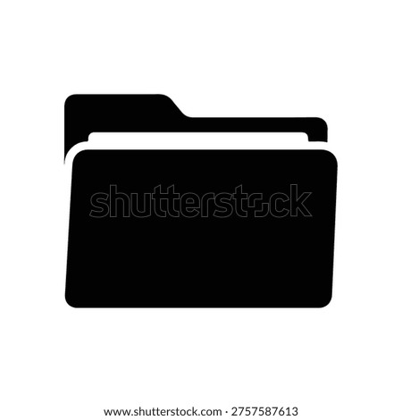 A simple graphic representation of a file folder with a tab